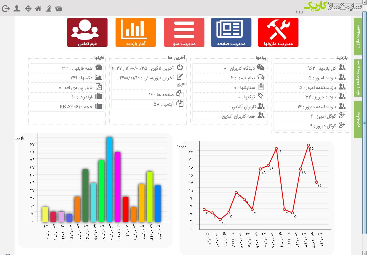 ماژول آمار بازدید 